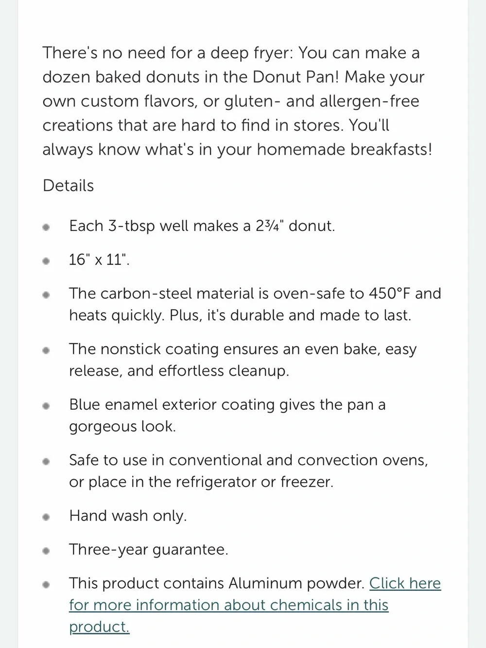 Pampered Chef Donut Baking Mold - 12-Cavity